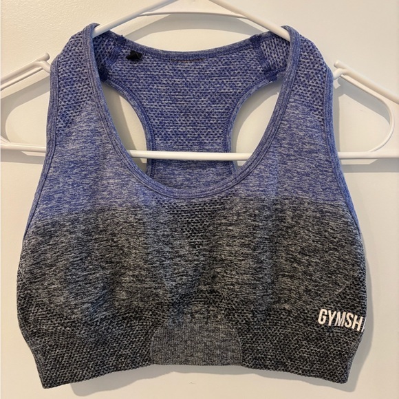 Gymshark Gray and Purple ombré Racerback Sports Bra - Picture 1 of 4